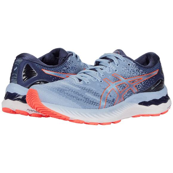 ASICS Women's Gel-Nimbus 23 Running Shoes Mist/Blazing Coral, Size 6 B - Picture 2 of 10